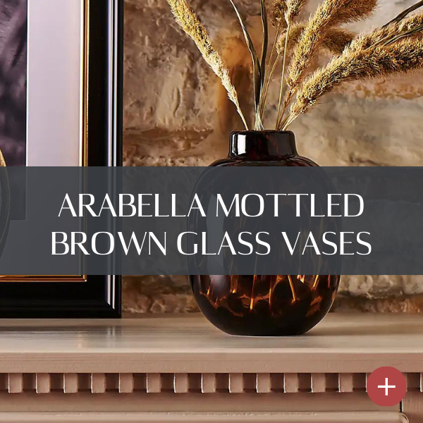 Arabella Mottled Brown Glass Vase - Lost Land Interiors