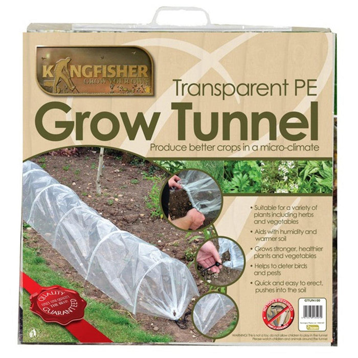 Transparent Grow Tunnel for Stronger and Healthier Plants - Kingfisher 48cm x 2.5m - Lost Land Interiors