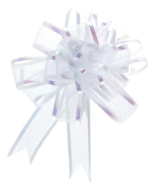 White Organza Pull Bow 25mm - Lost Land Interiors
