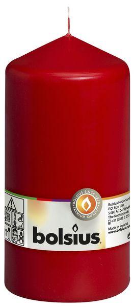 Red Bolsius Pillar Candle (150/80 mm) - Lost Land Interiors
