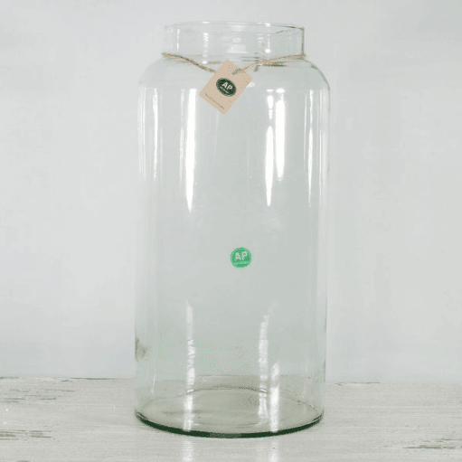 Eco Elegant Modern Eco Elegant Glass Flower Jar Vase -  40x19cm - Lost Land Interiors