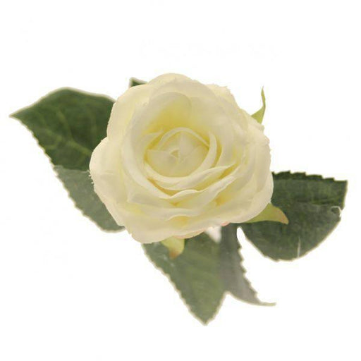 5 x Diamond Rose White 40cm Stem and Flower - Lost Land Interiors