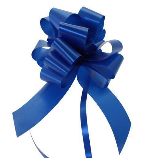 5 x Royal Blue Single Pull Bow 31mm - Lost Land Interiors