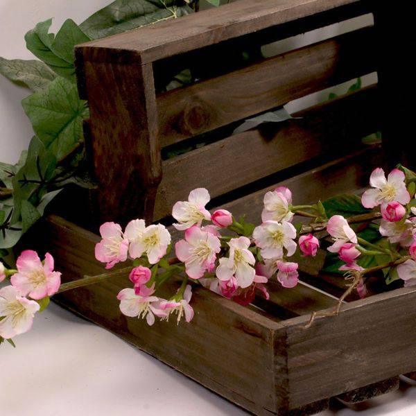 Long Pearl Cherry Blossom Spray Pink 115cm Artificial Flowers Spring - Lost Land Interiors