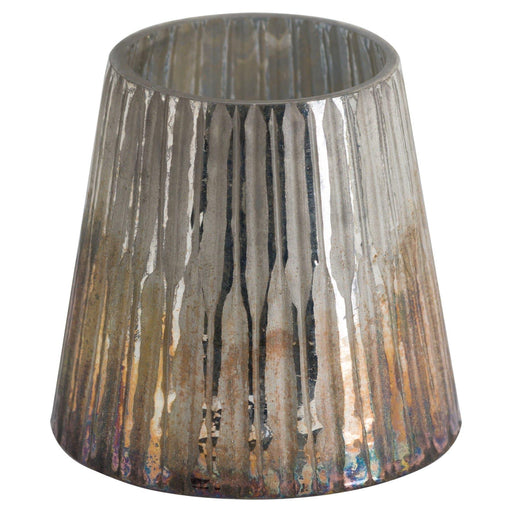 Grey And Bronze Ombre Conical Candle Holder - Lost Land Interiors