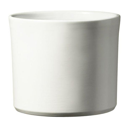 Miami White Ceramic Pot (24cm) - Lost Land Interiors