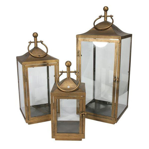Brocante Chateau Lantern (set of 3) Candle Light Holders French Vintage Style - Lost Land Interiors