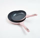 Cermalon 5-Piece Matt Blush Pink with Grey Sparkle Ceramic Non-Stick Pan Set - Lost Land Interiors