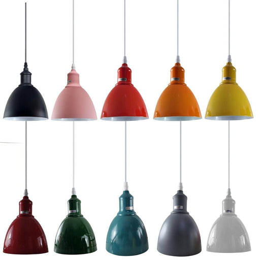 Industrial Vintage Retro adjustable Ceiling various colours Pendant Light with E27 Uk Holder~4033 - Lost Land Interiors