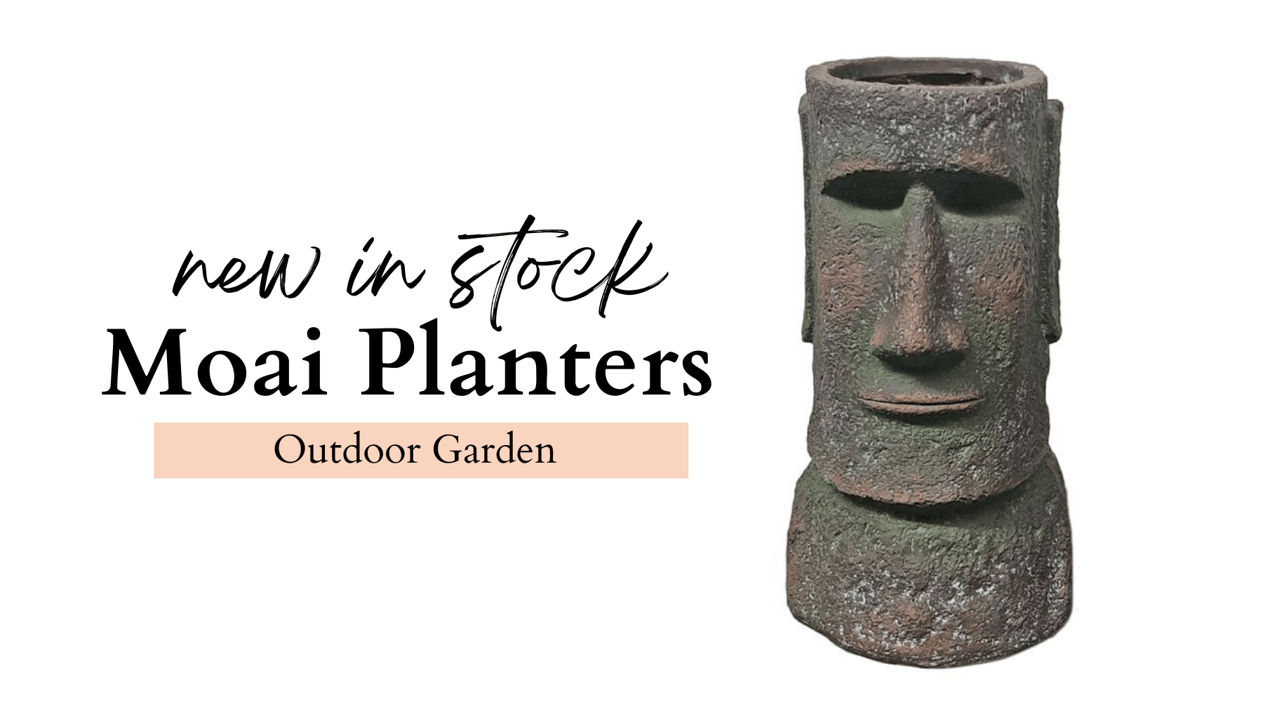 New Easter Island Moai Head Outdoor Planters: A Unique and Memorable Addition to Your Garden - Lost Land Interiors