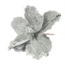 Silver Velvet Magnolia with Glitter Leaf (Dia26cm) - Lost Land Interiors