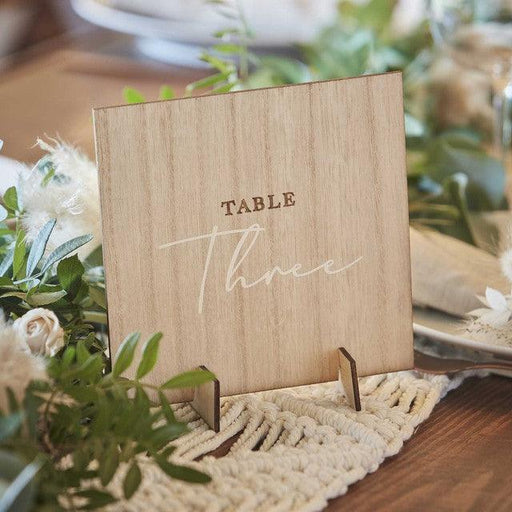 Botanical Wooden Table Numbers (Pack of 12) - Lost Land Interiors