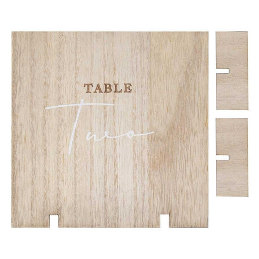 Botanical Wooden Table Numbers (Pack of 12) - Lost Land Interiors