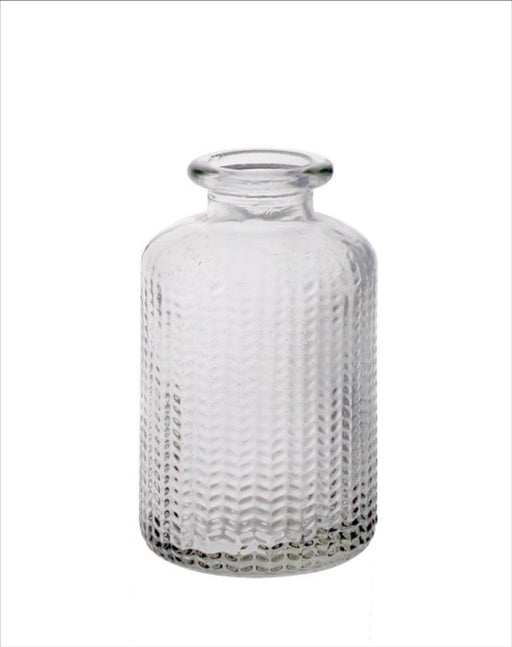 Marlowe Clear Glass Bottle (10cm x 6cm) – Versatile Vase and Tealight Holder for Elegant Home Decor - Lost Land Interiors