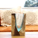 Balinese Handcrafted Molten Glass on Wood Vase - Natural Elegance for Your Home - Lost Land Interiors