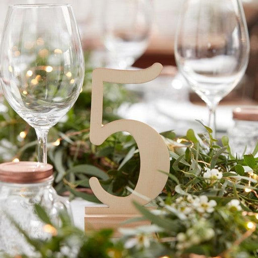 Wooden Table Numbers 1-12 Place Holder - Lost Land Interiors