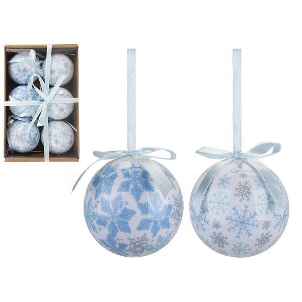 Set Of 6 Snowflake Baubles - Lost Land Interiors
