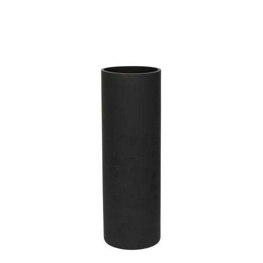 Stylish Matt Black Glass Cylinder Vase - Ideal Home Decor Accent | Matte Finish, 30cm Height - Lost Land Interiors