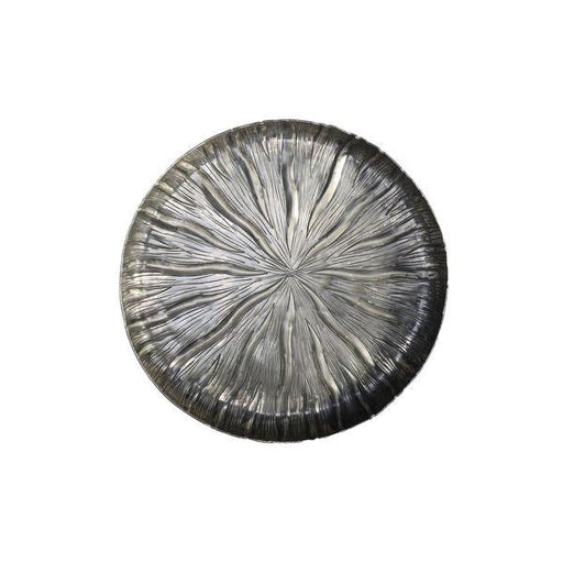 Antique Silver Eros Lily Plate (34cm Dia) - Timeless Elegance for Home and Events - Lost Land Interiors