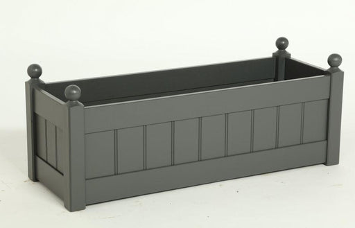AFK Classic Wooden Painted Trough - Charcoal (87cm) Outdoor Planter - Lost Land Interiors