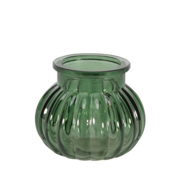 Green Veneto Glass Bubble Jar Vase. Vintage Style Glass Jar Vase - Lost Land Interiors