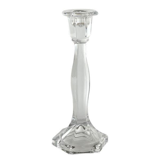 Valentia Candlestick - Clear Glass (23cm) - Lost Land Interiors