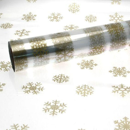 Gold Big Snowflakes Film Wrapping Christmas Packacking - Lost Land Interiors
