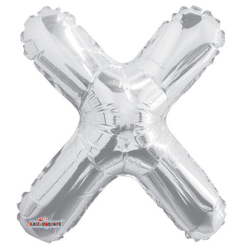 14" Silver Letter X Balloon Party Balloons Air Filled - Lost Land Interiors