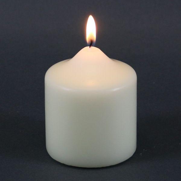 85x70mm Church Candle White Chapel Candles - Lost Land Interiors