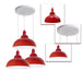 3 Ceiling lamp Pendant Cluster Light Modern Light Fitting Red/Black Lampshades~1356 - Lost Land Interiors