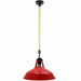 Industrial Vintage Metal Shade Chandelier Retro Ceiling Lamp Red Shade Pendant Light~3888 - Lost Land Interiors