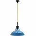 Industrial Vintage Metal Shade Chandelier Retro Ceiling Lamp Blue Shade Pendant Light~3886 - Lost Land Interiors