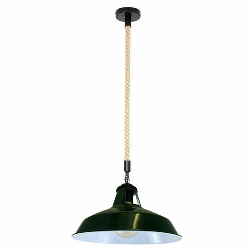 Industrial Vintage Metal Shade Chandelier Retro Ceiling Lamp Green Shade Pendant Light~3981 - Lost Land Interiors