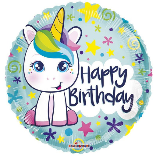 18" Birthday Cute Unicorn Balloon - Lost Land Interiors