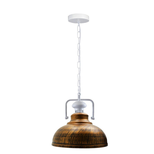 Industrial vintage Retro Indoor Hanging Metal Brushed Copper Pendant Light E27 UK Holder~3852 - Lost Land Interiors