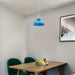 Industrial vintage Retro Indoor Chrome Metal Blue Pendant Light E27 UK Holder~3849 - Lost Land Interiors
