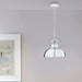 Industrial vintage Retro Indoor Hanging Chrome Metal Pendant Light E27 UK Holder~3845 - Lost Land Interiors