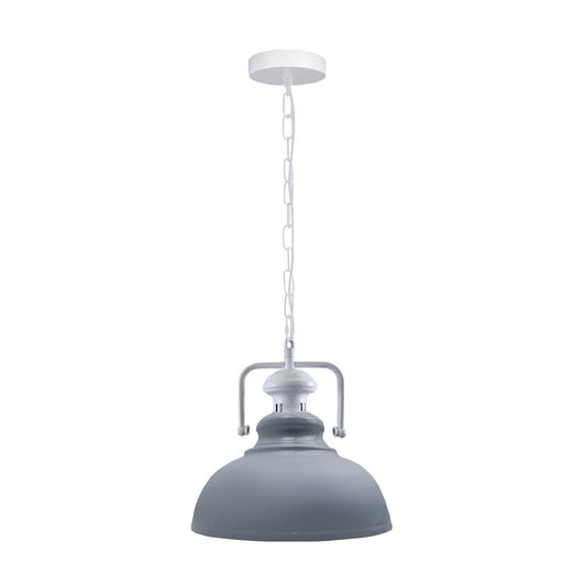 Industrial vintage Retro Indoor Hanging Ceiling Metal Grey Pendant Light E27 UK Holder~3841 - Lost Land Interiors