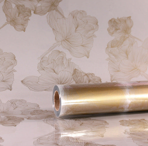 Gold Isabelle Film (100mx80cm) Cellophane Wrapper Florist - Lost Land Interiors