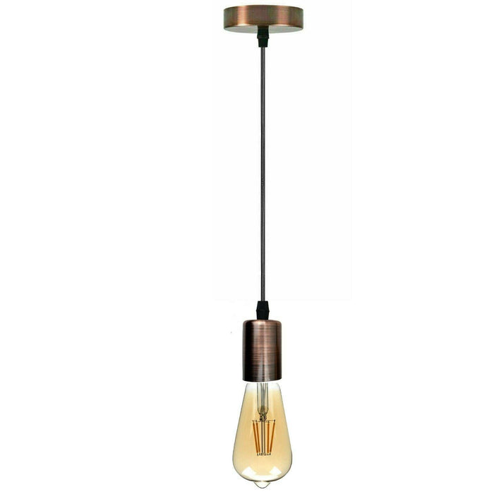 Vintage E27 Fitting Suspension Light Base Copper Lamp Holder Ceiling Pendant Lights~3640 - Lost Land Interiors