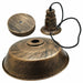 Industrial Vintage New Pendant Ceiling Light 26cm Bowl Shade Brushed Copper E27Uk Holder~3726 - Lost Land Interiors