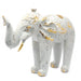 Wood Carved Elephant - White Gold - Lost Land Interiors