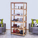 Six Shelf Display with Casters - Recycled Teak Wood - Lost Land Interiors