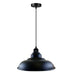 LEDSone industrial Vintage  32cm  Black Pendant Retro Metal Lamp Shade E27 Uk Holder~3691 - Lost Land Interiors