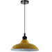 LEDSone industrial Vintage  32cm  Yellow Pendant Retro Metal Lamp Shade E27 Uk Holder~3686 - Lost Land Interiors