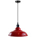 LEDSone industrial Vintage  32cm  Red Pendant Retro Metal Lamp Shade E27 Uk Holder~3684 - Lost Land Interiors