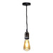 Modern Pendant Light Fabric Wire Black Ceiling Rose E27 Suspension Light Lamp Holder~3683 - Lost Land Interiors