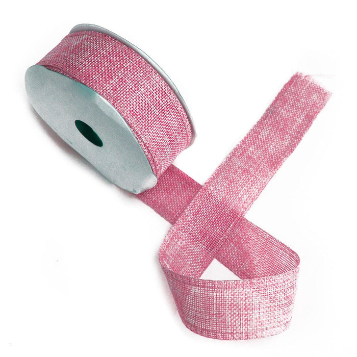 Natural Texture Ribbon 38mm x 20m - Baby Pink - Lost Land Interiors