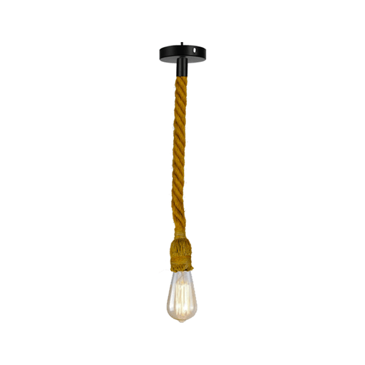 Industrial Vintage Single Head Hemp Rope Chandelier E27 Socket 1m Hanging  Pendant Ceiling Light~3797 - Lost Land Interiors