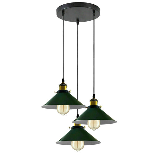 Industrial Vintage Metal Pendant Light Shade Chandelier Retro Ceiling Green LampShade~3864 - Lost Land Interiors